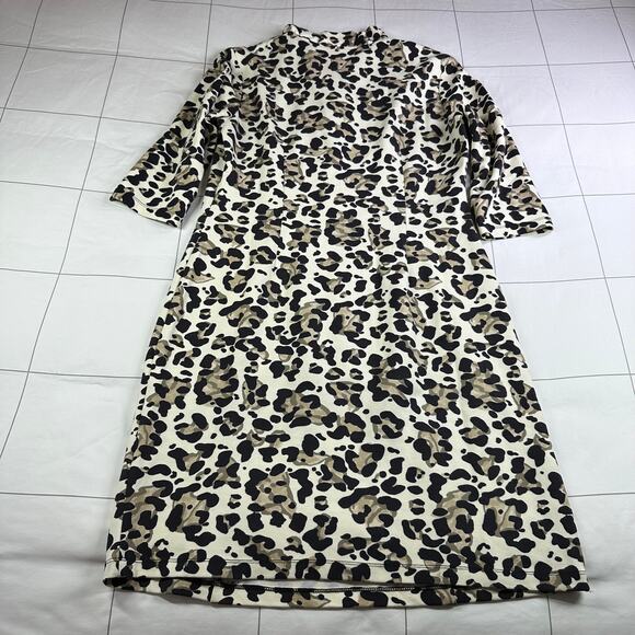 J.McLaughlin Dress Womens Medium Terin Sheath Leopard Animal Print Catalina - Picture 3 of 9